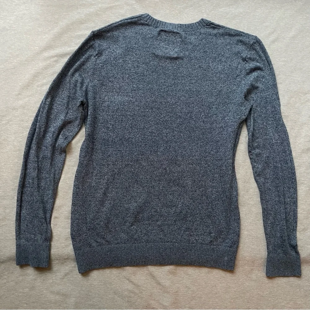 Hollister Gray/Blue Crewneck Logo Sweater Size Sma